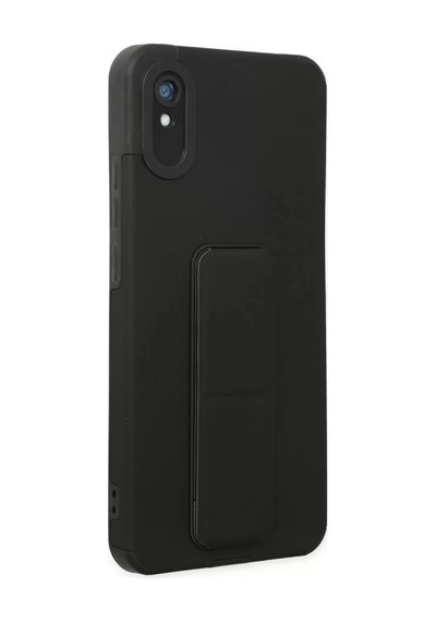 Newface Xiaomi Redmi 9a Kılıf Mega Standlı Silikon - Siyah