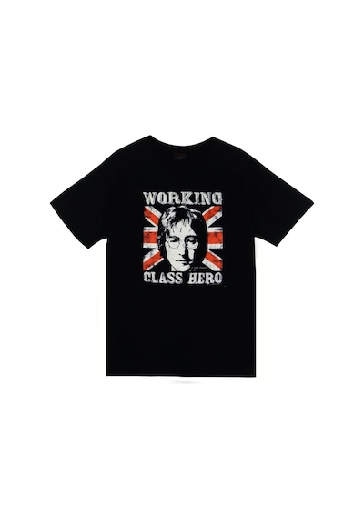 Stoned&Fame The Beatles Baskılı T-shirt SIYAH