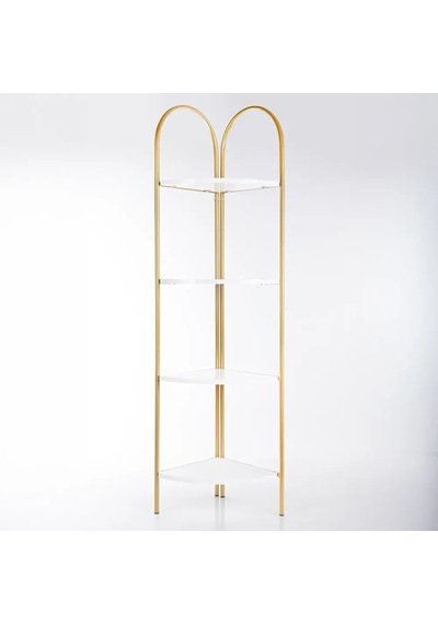 Artemis Gold Metal 4 Katlı Dekoratif Raf Gold