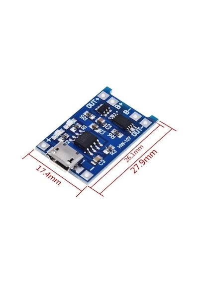 3 Adet Tp4056 Mikro Usb Akım Korumalı 1a 3,7v Lityum Pil Şarj Devresi Rodevino