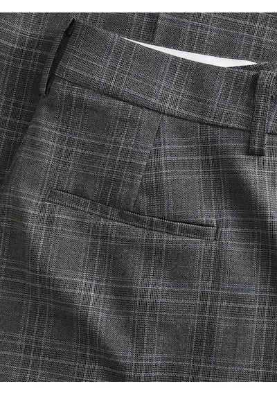 Jack & Jones Kadin Yüksek Bel Dokuma Pantolon - Ellis - 12248958 - 1 Dark Grey Melange
