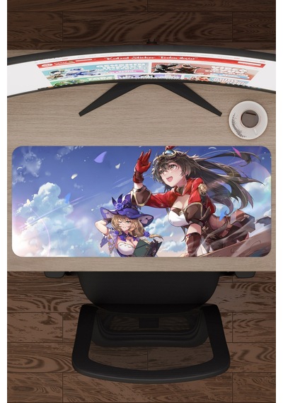 Amber Genshin Impact Anime Gacha V5 - 70x30 Xl Gaming Mouse Pad Fare Altlığı