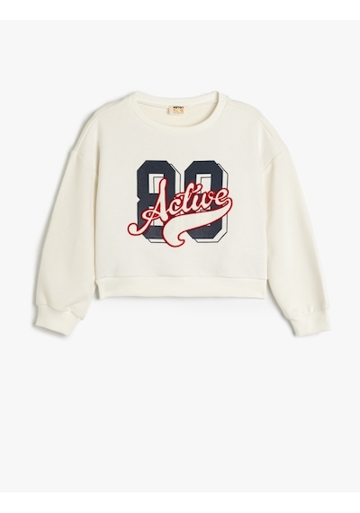Koton Ekru Kız Çocuk Sweatshirt 5skg10329ak Ekru