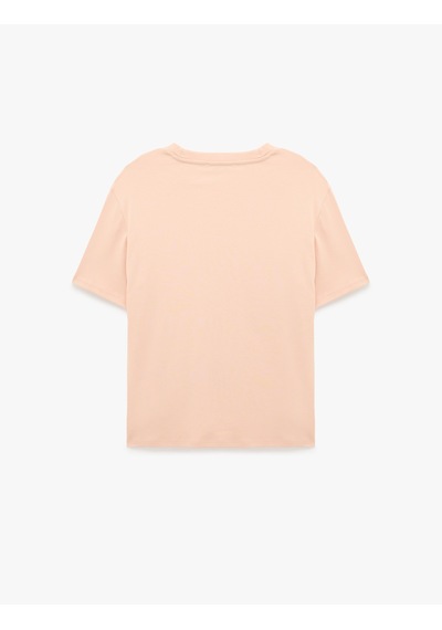 Koton Pamuklu Bisiklet Yaka Kısa Kollu Basic Oversize Tişört Pembe 7wam10086mk Gülkurusu