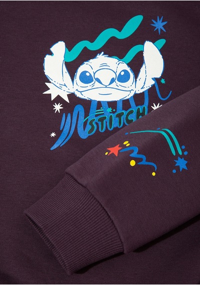 Mavi - Stitch Baskılı Mor Sweatshirt 7s10161-70635 Mor