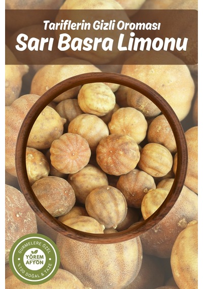 Yörem Afyon Orta Doğu Nun Yüzyıllık Tariflerinin Saklı Aroması Kurutulmuş Sarı Basra Limonu Misket Limon 80gr.