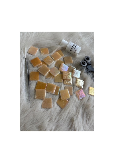 Sanatsal Mozaik Balrengi 2,5x2,5cm Mozaik Sanatı Malzeme 100gr