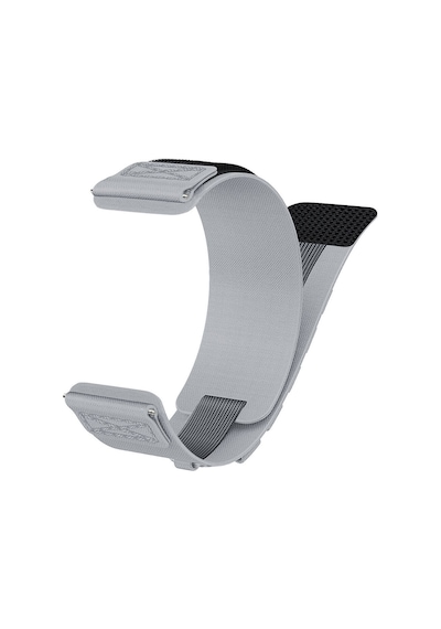 Galaxy Uyumlu Watch 42mm Mkst Krd-112 20mm Orbital Örgülü Halat Tasarımlı Naylon Kumaş Hasır Kordon-siyah