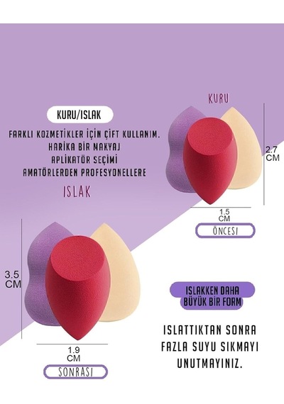 Lexroo Mujgan Armut Sünger Seti 4'lü Belirtilmemiş
