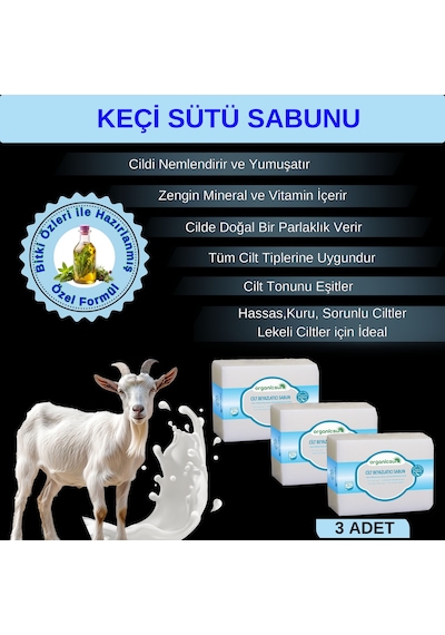 Organicsun Doğal Keçi Sütü Sabunu 3 x 140 G