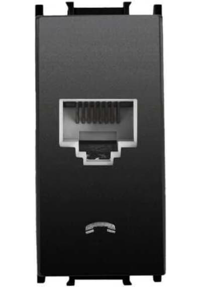 Panasonic Modüler Siyah Nümeris Telefon Prizi Cat-3 Altlık+kapak 1m - Wvtt14024bl-tr