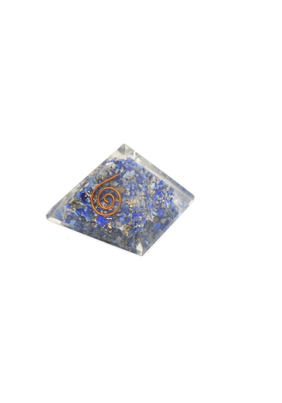 Hakiki Doğal Lapis Lazuli Taşı Orgonit Piramit 35 Gram