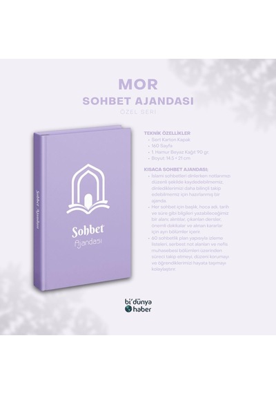 Sohbet Ajandası Özel Seri Mor Çok Renkli