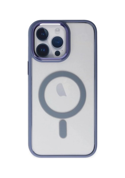 Apple iPhone Uyumlu,  14 Pro Kılıf Room Magneticsafe Silikon - Sierra Blue