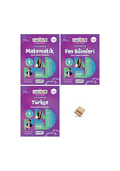 Okyanus 7. Sınıf Maarif Matematik Fen Ve Türkçe 3lü Set Haftalık Süreç Fasikülleri + Telefon Standı