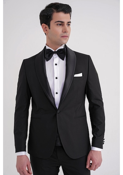 Efor Black 086 Takım Slim Siyah Klasik Siyah