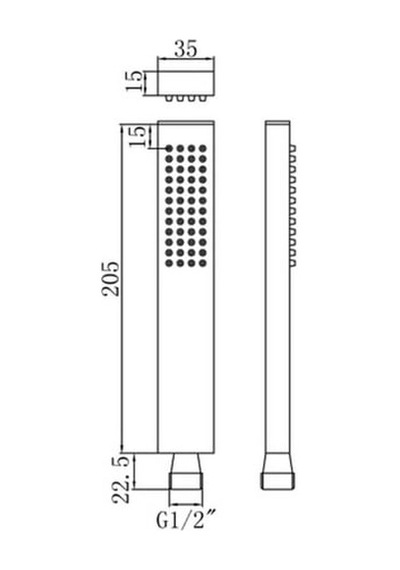Bocchi Pirinç El Duşu Krom 1 F 5500-0004 Çok Renkli