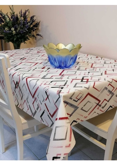 Elyaflı Pvc Muşamba Desenli Silinebilir Masa Örtüsü 02mrl137a Renkli