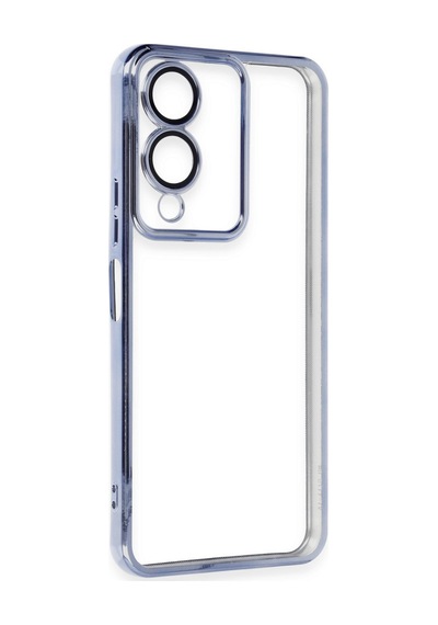 Vivo Y17s Uyumlu Kılıf Lensli Silikon - Açık Mavi
