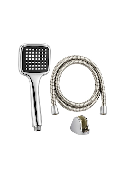 Hubrendy Tekno Siyah Duş Seti El Duşu Başlığı Spiral Hortum Ve Duvar Askısı Banyo Duş Seti Diğer