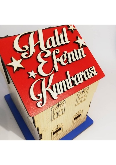 Ahşap Kumabara-Ev Kumbara-Dekoratif Hediyelik Eşya