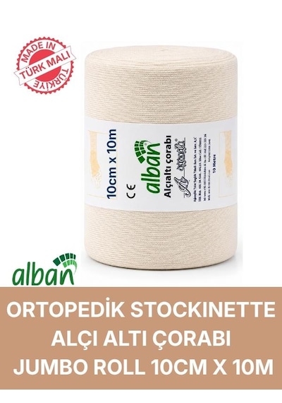 Alçı Altı Çorabı 10 Cm X 10 M, Pamuklu Esnek Medikal Stockinette