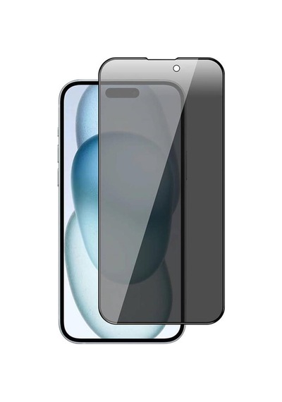 iPhone Apple 15 Pro Max Uyumlu New 5d Privacy Hayalet Cam Ekran Koruyucu Siyah