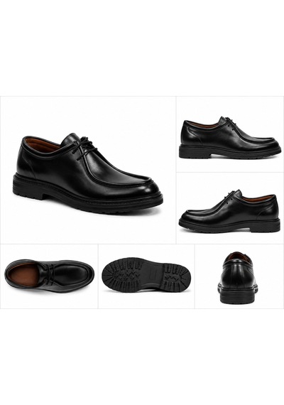 Classics Men Suni Deri Erkek Günlük Ayakkabı Loafer Ayakkabı 7722 Siyah