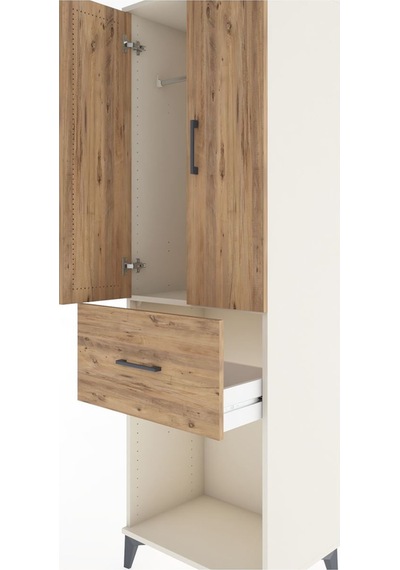 Hyperion Dolap Tek Raflı Tek Çekmeceli Tek Askılı 60x44x195 Aytaşı-çam Aytası