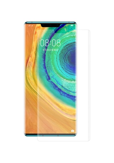Gor Huawei Mate 30 Pro 3D Kavisli Full Kaplama Darbe Emici Ekran Şeffaf (394362921)