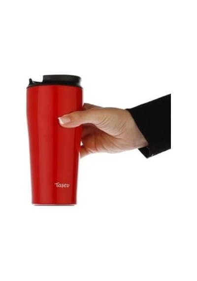 Pira - Bardak Termos Kırmızı 400 Ml Açık Beyaz