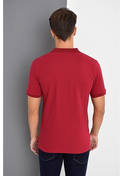 T8561 Dewberry Erkek Tshırt-bordo Bordo