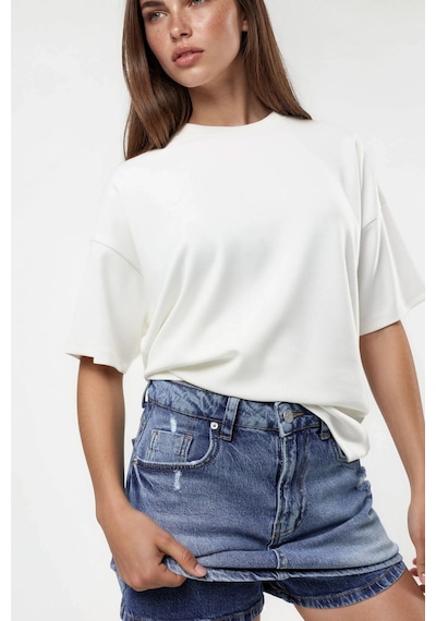 Hiccup Denim Şort Etek Açık Mavi Denim