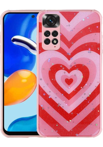 Nourthkiingdom Redmi Note 11s Global Kılıf Simli Desenli Kamera Korumalı Parlak Nrtk Popy Kapak - Papatya Papatya