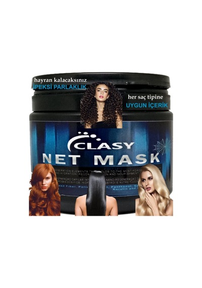 Clasy Net Mask 450ml Saç Bakım Maskesi 3 Lü