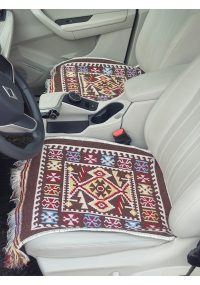 Oto Koltuk Kılıfı Kirlenme Karşıtı Yıkanabilir Çift Taraflı Kahverengi Fiat,renault,ww,hyundai