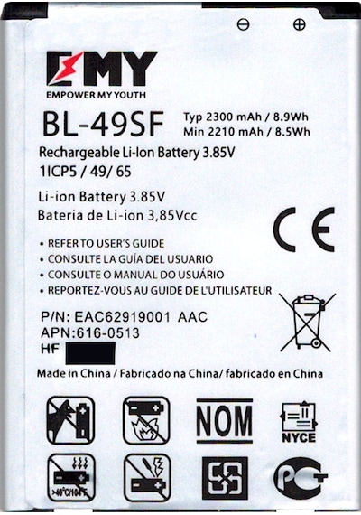 Lg G4c / G4 Beat / G4 Mini Uyumlu Emy Batarya Bl 49sf
