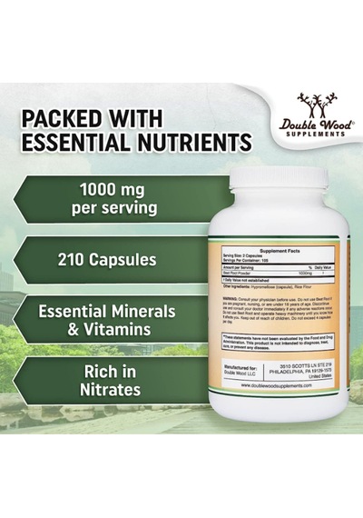 Double Wood Beet Root 1000mg 210 Capsul.usa Menşei.4038