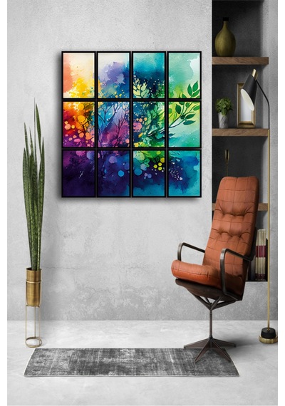 12 Parça Renkler Çiçek Çerçeve Görünümlü Mdf Tablo Duvar Süsü Hediyelik Eşya 45cm X 85cm Renkli - 606150469 Renkli 12 Parça Renkler Çiçek Çerçeve Görünümlü Mdf Tablo Duvar Süsü Hediyelik Eşya 45cm X 85cm Renkli - 606150469 Renkli