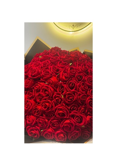 99 Lu Gül Buketi Kırmızı - 909990064 Kırmızı