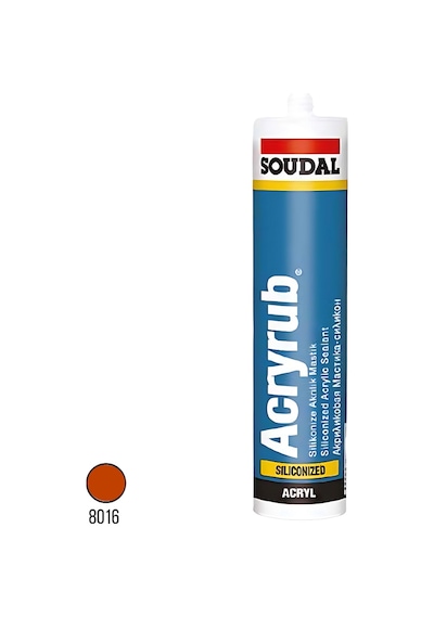 Soudal Acryrub Silikonize Mastik Kahverengi 500 Gr 417561