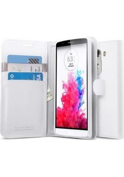 Spigen G3 İle Uyumlu Kılıf Slim Wallet S Cüzdan White