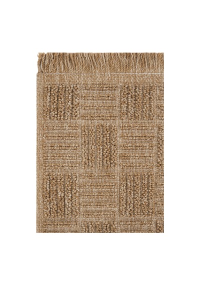 Cool Halı Mirage Kahverengi Dama Desenli Kilim Kaymaz Tabanlı Yıkanabilir Bohem Salon Mutfak Kilimi