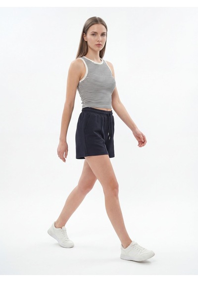 Regular Fit Kadın Şort Antrasit