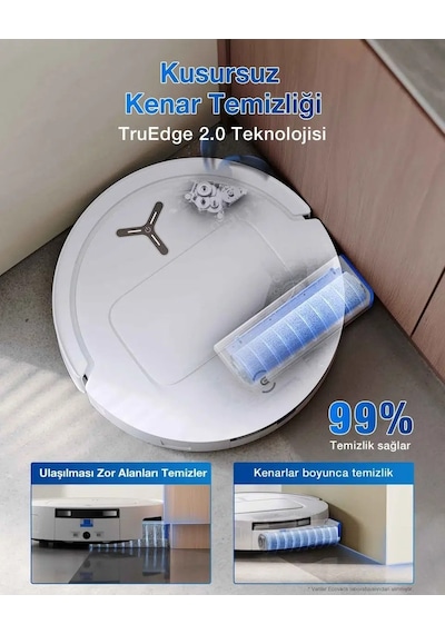 Ecovacs T80 18.000 Pa Omni Robot Süpürge Beyaz