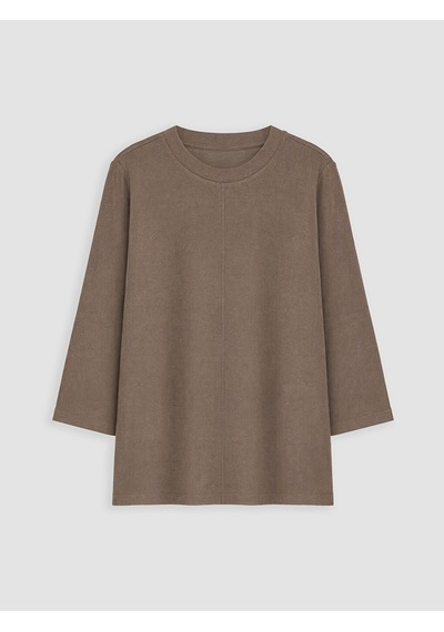 LC Waikiki Lc Waıkıkı Gri Bisiklet Yaka Oversize Kadın Tunik