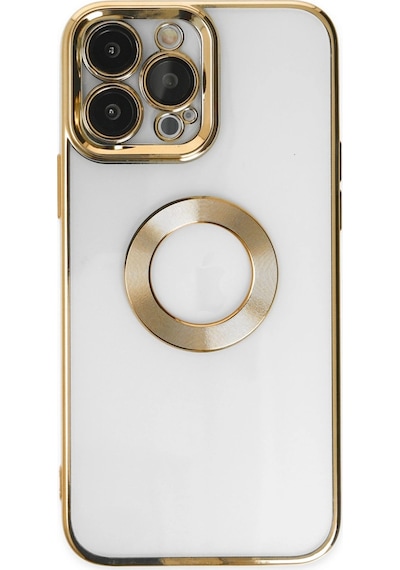 Apple Uyumlu iPhone 14 Pro Max Kılıf Slot Silikon Altın