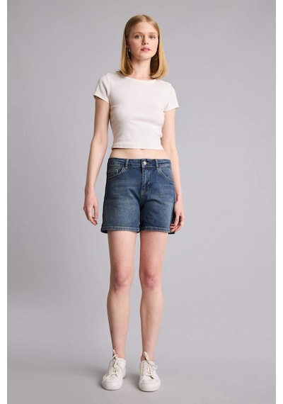 Defacto Slim Fit Normal Bel Şort H6236ax26smnm28 Mavi-nm28
