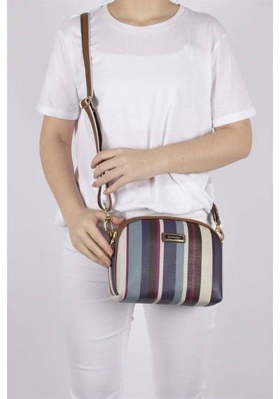 Silver Polo Sp765 Kadın Çapraz Çanta Ekose Mix-taba