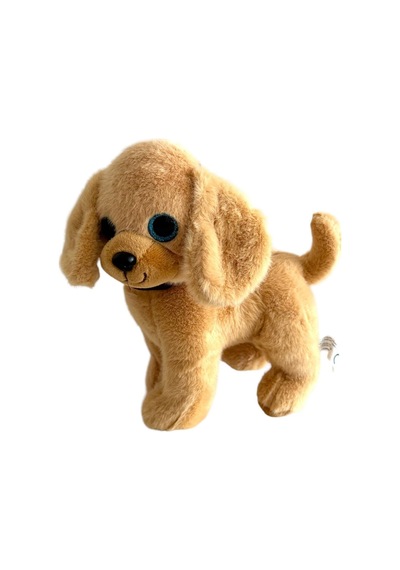 Havlayan Sevimli Peluş Köpek 20 Cm Ayakta Sesli Köpek Peluş - Kahverengi Kahverengi